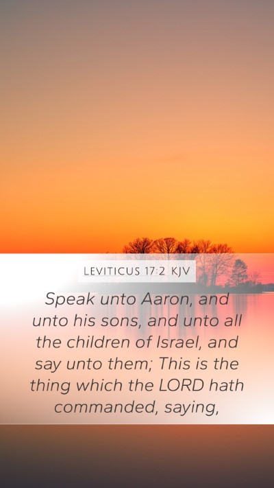 Leviticus 17:2 Explained