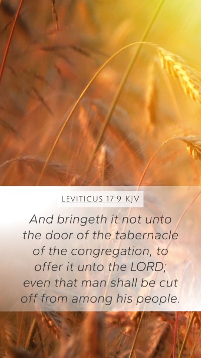 Leviticus 17:9 Explained