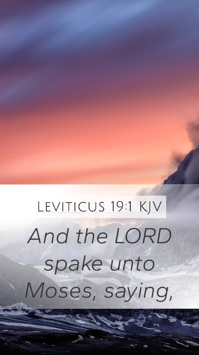 Leviticus 19:1 Explained