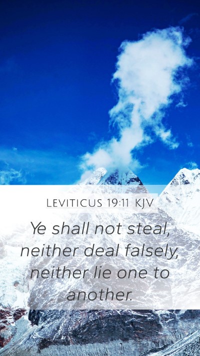 Leviticus 19:11 Explained