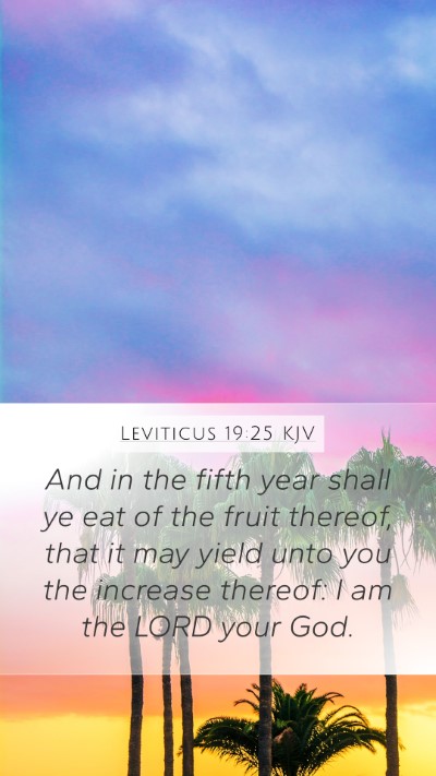 Leviticus 19:25 Explained