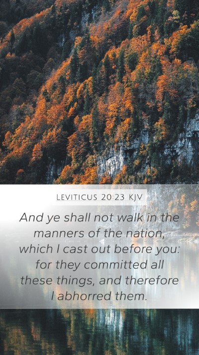 Leviticus 20:23 Explained