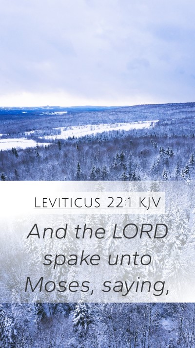 Leviticus 22:1 Explained