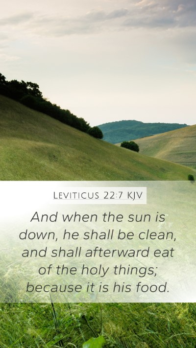 Leviticus 22:7 Explained