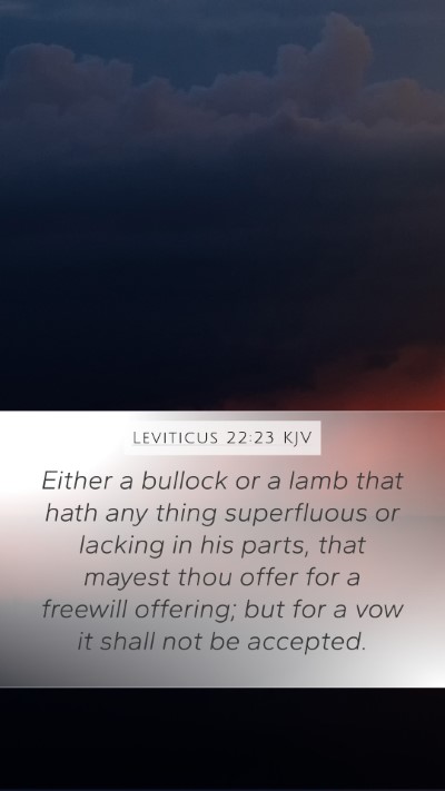 Leviticus 22:23 Explained