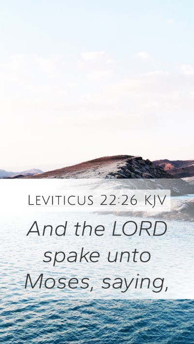 Leviticus 22:26 Explained