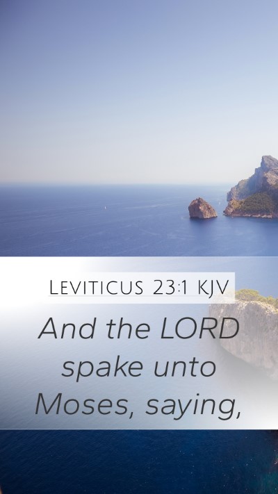 Leviticus 23:1 Explained