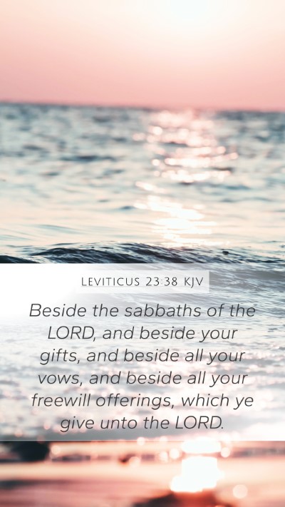 Leviticus 23:38 Explained