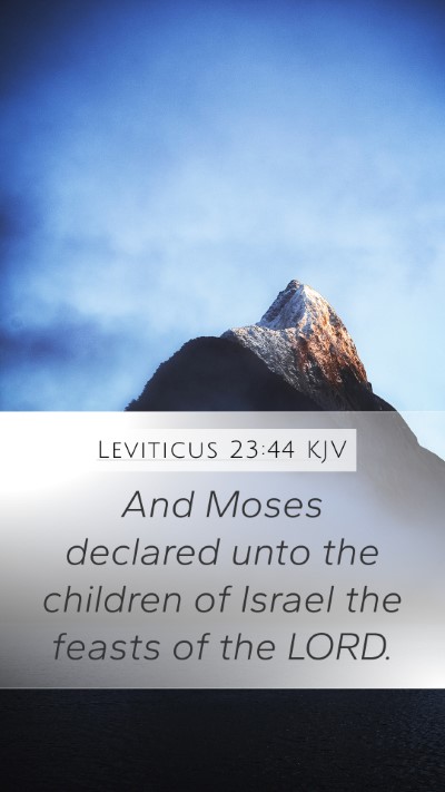 Leviticus 23:44 Explained