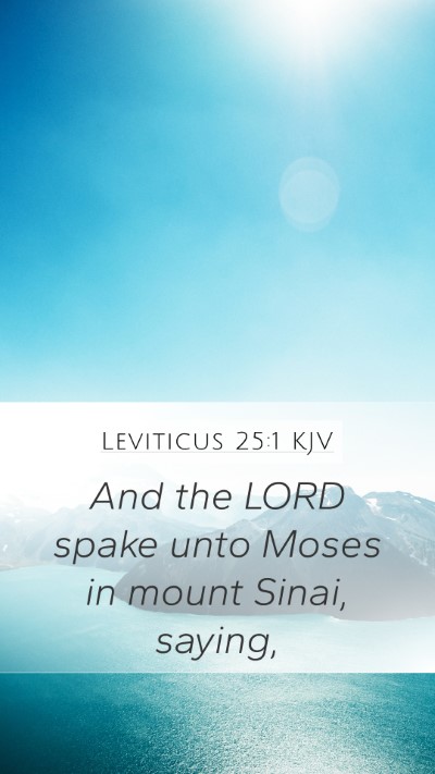 Leviticus 25:1 Explained