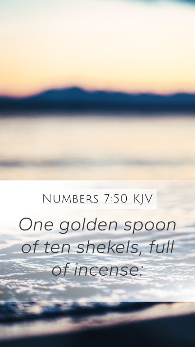 Numbers 7:50 Explained