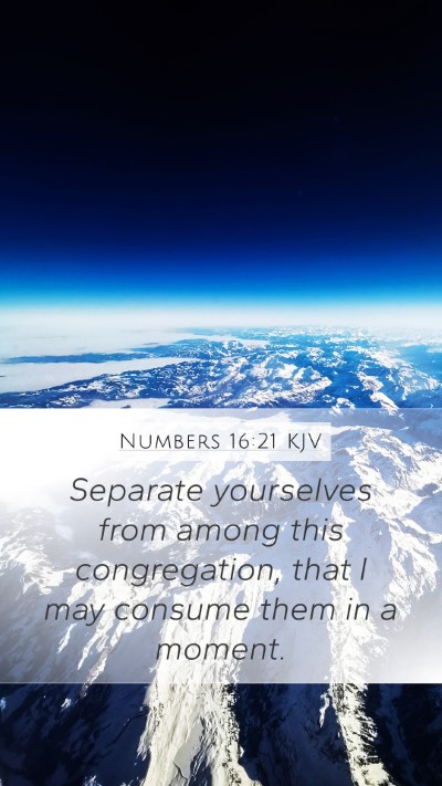 Numbers 16:21 Explained