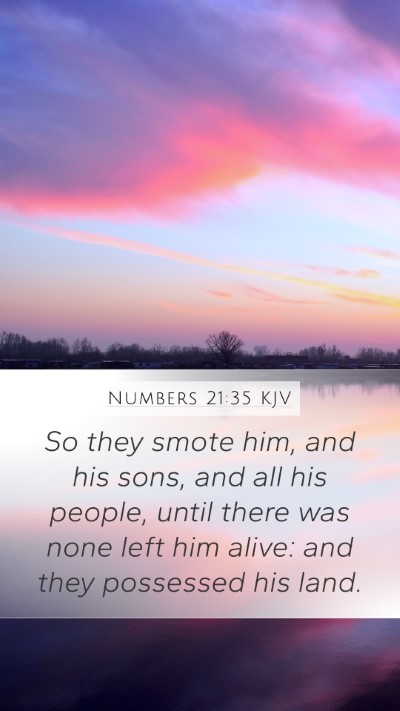 Numbers 21:35 Explained