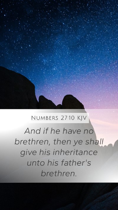 Numbers 27:10 Explained