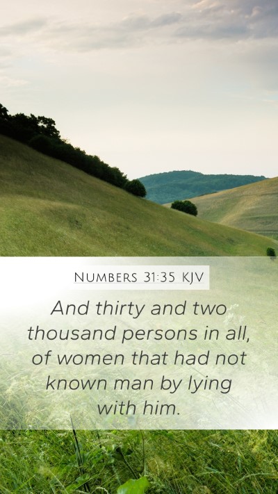 Numbers 31:35 Explained