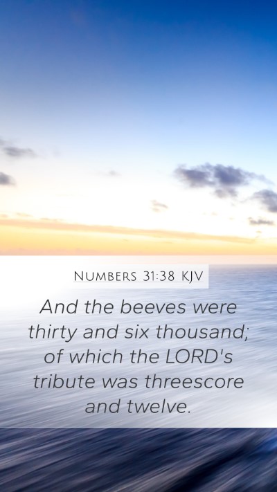 Numbers 31:38 Explained