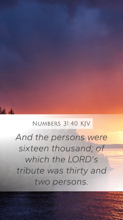 Numbers 31:40 Explained