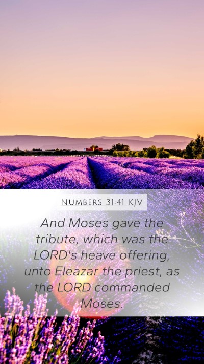 Numbers 31:41 Explained