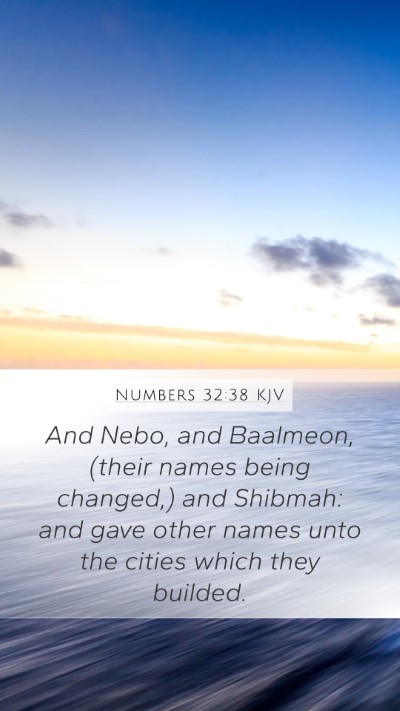 Numbers 32:38 Explained