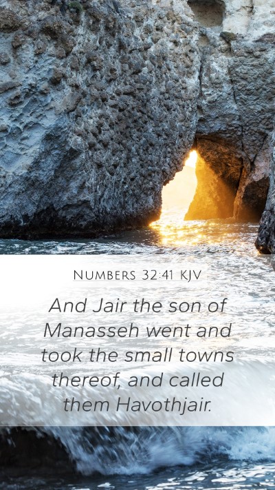 Numbers 32:41 Explained