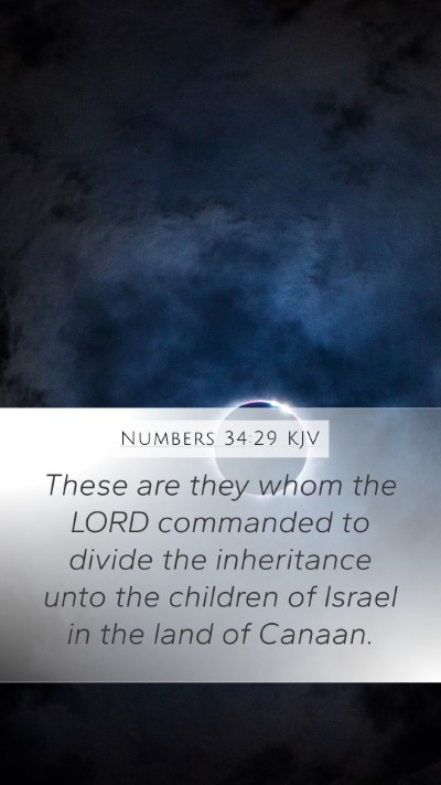 Numbers 34:29 Explained