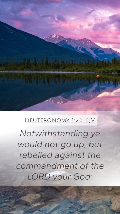 Deuteronomy 1:26 Explained