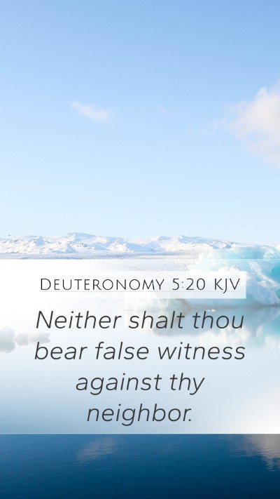 Deuteronomy 5:20 Explained