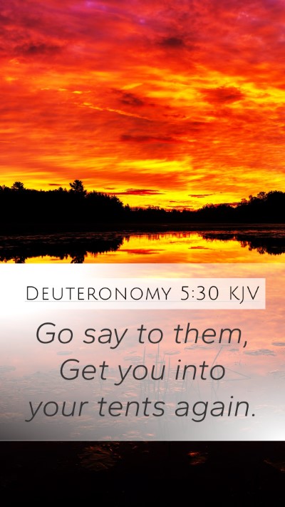 Deuteronomy 5:30 Explained