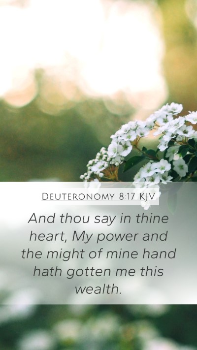 Deuteronomy 8:17 Explained