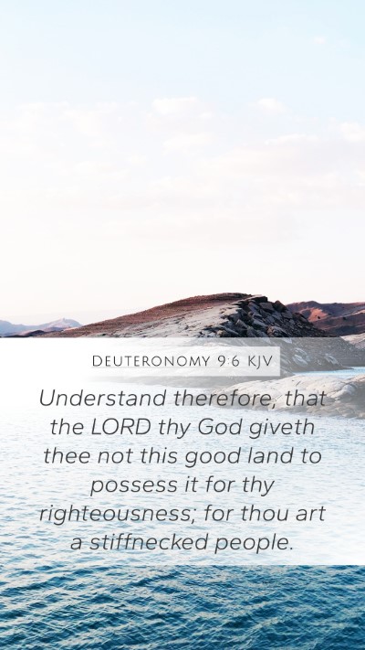 Deuteronomy 9:6 Explained