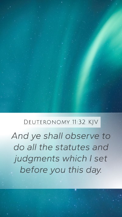 Deuteronomy 11:32 Explained