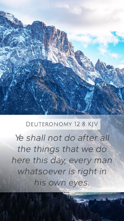 Deuteronomy 12:8 Explained