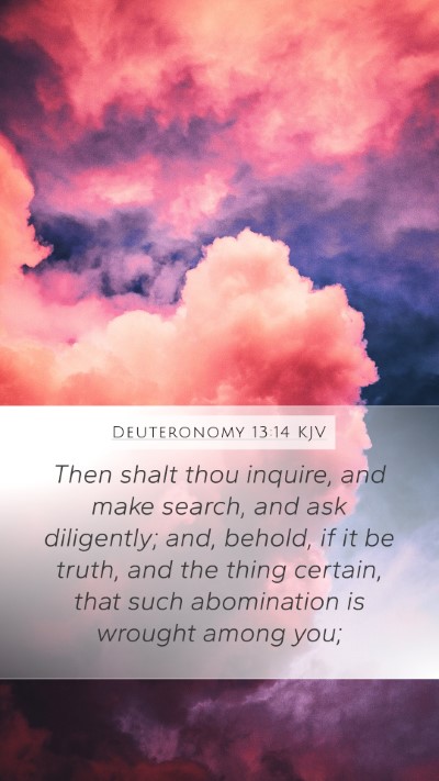 Deuteronomy 13:14 Explained