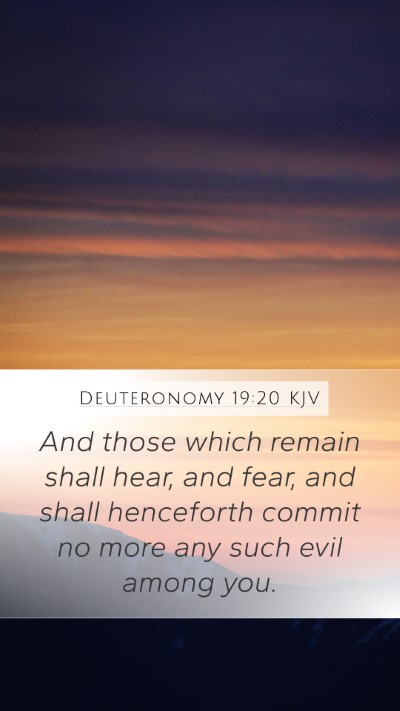 Deuteronomy 19:20 Explained