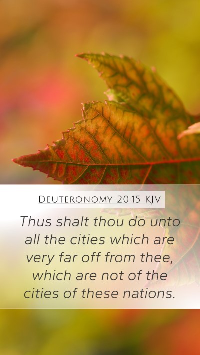 Deuteronomy 20:15 Explained