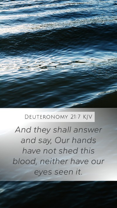 Deuteronomy 21:7 Explained