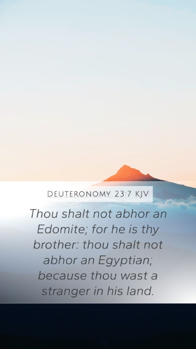 Deuteronomy 23:7 Explained