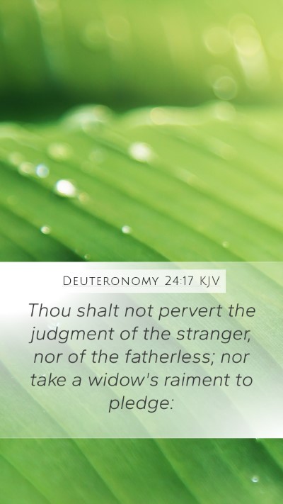 Deuteronomy 24:17 Explained