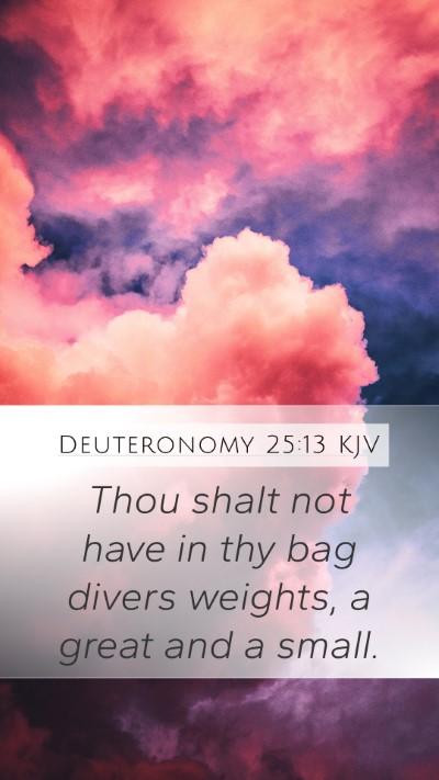 Deuteronomy 25:13 Explained