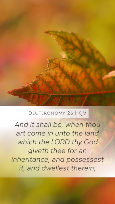 Deuteronomy 26:1 Explained