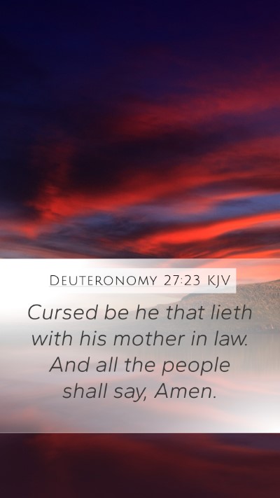 Deuteronomy 27:23 Explained