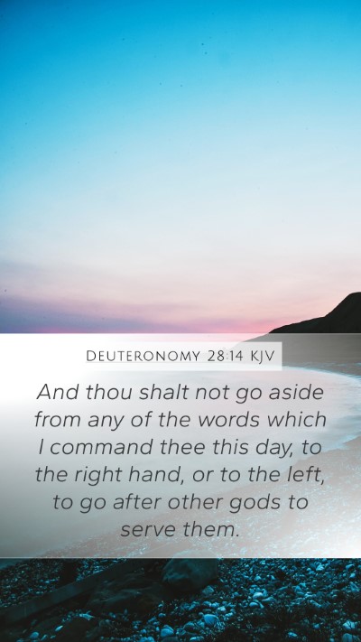 Deuteronomy 28:14 Explained