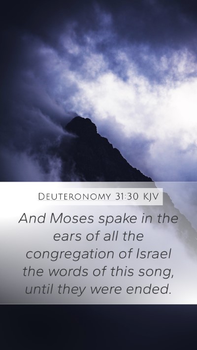 Deuteronomy 31:30 Explained