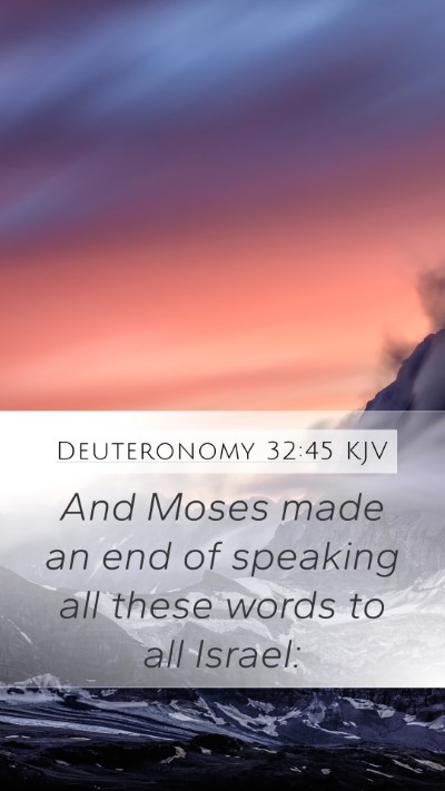 Deuteronomy 32:45 Explained