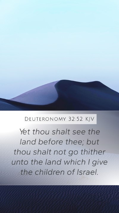 Deuteronomy 32:52 Explained