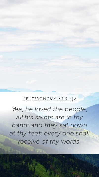 Deuteronomy 33:3 Explained