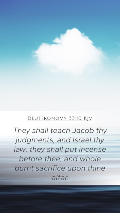 Deuteronomy 33:10 Explained