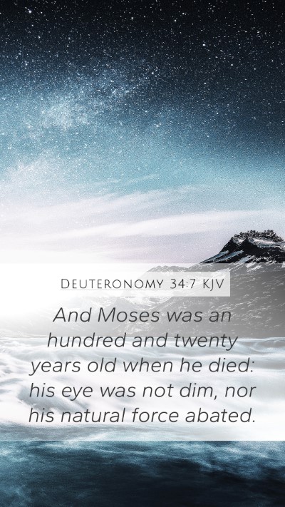 Deuteronomy 34:7 Explained