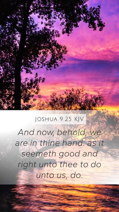 Joshua 9:25 Explained