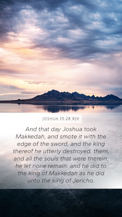 Joshua 10:28 Explained